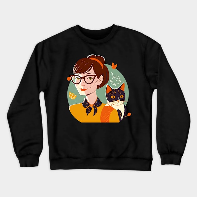 The Best Cat Mom Cute Cat Lover Crewneck Sweatshirt by Wesley Mcanderson Jones